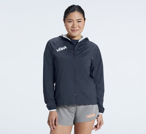 Hoka One One Dame Full-zip Wind Jakker Yttertøy Outerspace Norge-09PZA